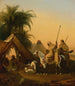 Cavalieri e capi arabi che ascoltano un musicista - Atelier di Émile Jean-Horace Vernet — vista dell’opera