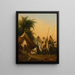 Cavalieri e capi arabi che ascoltano un musicista - Atelier di Émile Jean-Horace Vernet — quadro incorniciato alla parete