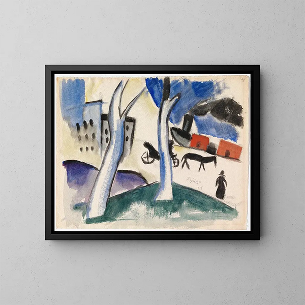 Vista della città - Sulho Sipilä — quadro incorniciato alla parete