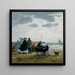 sulla spiaggia di Dieppe - Eugène Boudin — quadro incorniciato alla parete
