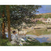 Riproduzione del dipinto sulla riva della Senna, Bennecourt - Claude Monet