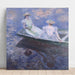 Riproduzione del dipinto su barca - Claude Monet