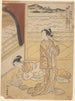Due cortigiane su una terrazza, una che legge, l'altra che fuma - Suzuki Harunobu — vista dell’opera