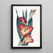 Le Gladiole Perroquet - Sydenham Edwards — quadro incorniciato alla parete