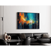 Quadro Astratto – Convergenza Cromatica | Poster Murale Dinamico con Colori Contrasti e Silhouette Evaporanti