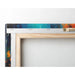 Quadro Astratto – Convergenza Cromatica | Poster Murale Dinamico con Colori Contrasti e Silhouette Evaporanti