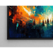 Quadro Astratto – Convergenza Cromatica | Poster Murale Dinamico con Colori Contrasti e Silhouette Evaporanti