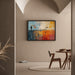 Quadro Astratto – Silhouette nell’Astrazione | Poster Murale dai Colori Contrasti e Forme Diffuse