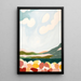 Quadro Colorato – Dolcezza delle Colline | Poster Paesaggio Astratto Pastello | Decorazione Rilassante per Soggiorno, Camera o Ingresso