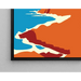 Quadro Colorato – Scogliere al Cielo Zebrato | Poster Paesaggio Costiero Minimalista | Decorazione Moderna per Soggiorno, Camera o Ufficio