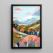 Quadro Colorato – Colline pastello e foreste stilizzate | Poster Astratto Toni Terra e Paesaggio Minimalista