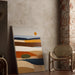 Quadro Colorato – Sole d’Argilla | Poster Paesaggio Stilizzato Terracotta e Toni Naturali | Decor Bohemien per Soggiorno o Camera