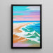 Quadro Colorato – Onde Pastello | Poster Spiaggia Tonalità Delicate | Decorazione Rilassante per Soggiorno, Camera o Casa Vacanze