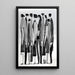 Poster Design Noir et Blanc – Silenziosa Moltitudine | Poster Minimalista di Silhouette Umane
