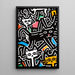 Quadro Pop Art – Chats Stilizzati | Poster Urbano Colorato in Stile Keith Haring