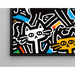 Quadro Pop Art – Chats Stilizzati | Poster Urbano Colorato in Stile Keith Haring