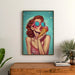 Quadro Pop Art – Dolcezza d'Estate | Poster Vintage Colorato Donna con Gelato