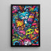 Quadro Pop Art – Jungle Féline | Poster Colorato Gatti Fantasiosi