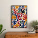 Poster Pop Art – Movimento delle Mani | Poster Colorato Astratto con Mani Stilizzate