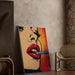 Quadro Pop Art – Rouge à Lèvres | Poster Glamour Colorée Style Lichtenstein