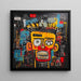 Poster Street Art – Maschera Gialla | Poster Testa Stilizzata Colori Vivaci