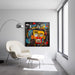 Poster Street Art – Maschera Gialla | Poster Testa Stilizzata Colori Vivaci