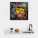 Poster Street Art – Maschera Gialla | Poster Testa Stilizzata Colori Vivaci