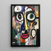 Quadro Street Art – Visage Fratturato | Poster Astratto Urbano Multicolore | Poster Moderno d’Arte Contemporanea Espressiva