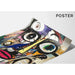 Quadro Street Art – Visage Fratturato | Poster Astratto Urbano Multicolore | Poster Moderno d’Arte Contemporanea Espressiva