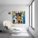 Quadro Street Art – Visage Meccanico della Strada | Poster Murale in Stile Pop Art Basquiat