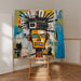 Quadro Street Art – Visage Meccanico della Strada | Poster Murale in Stile Pop Art Basquiat