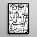 Quadro decorativo in bianco e nero – Sguardi Intrecciati | Poster Minimalista Volti in Linea Continua