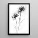 Quadro design nero e bianco – Évanescence Florale | Poster minimalista botanico elegante