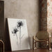 Quadro design nero e bianco – Évanescence Florale | Poster minimalista botanico elegante