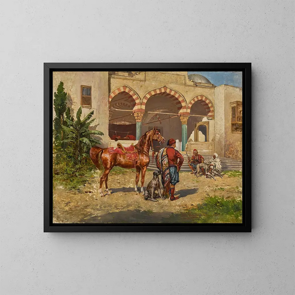 Una corte turca - Tadeusz Ajdukiewicz — quadro incorniciato alla parete