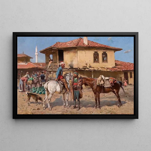 Mercato orientale - Tadeusz Ajdukiewicz — quadro incorniciato alla parete