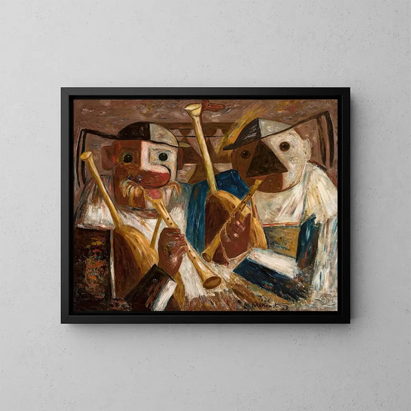 Giocatori di biniou - Tadeusz Makowski — quadro incorniciato alla parete
