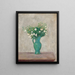 Bouquet in un vaso di fiori verdi - Tadeusz Makowski — quadro incorniciato alla parete