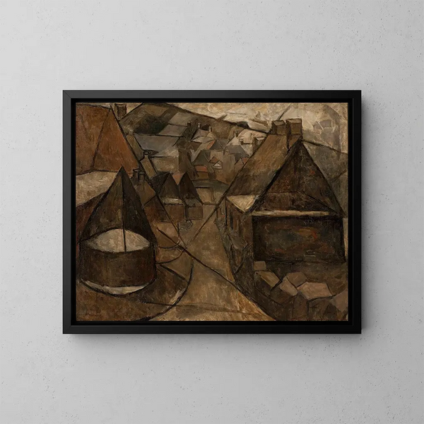 Paesaggio bretone con un pozzo - Tadeusz Makowski — quadro incorniciato alla parete