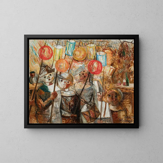 Tadeusz Makowski - Children with torches La retraite aux flambeaux.webp