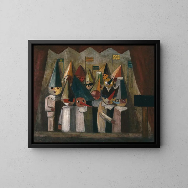 Teatro per bambini - Tadeusz Makowski — quadro incorniciato alla parete
