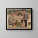 Conversazione con un cacciatore - Tadeusz Makowski — quadro incorniciato alla parete