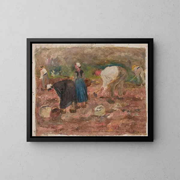 La raccolta delle patate - Tadeusz Makowski — quadro incorniciato alla parete