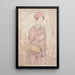 Fille au chapeau rose - Tadeusz Makowski — quadro incorniciato alla parete