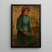 Fille en robe verte avec panier - Tadeusz Makowski — quadro incorniciato alla parete