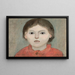 Piccola ragazza con vestito arancione - Tadeusz Makowski — quadro incorniciato alla parete