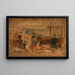 Scène figurative con asini - Tadeusz Makowski — quadro incorniciato alla parete