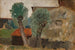 Frammento di una casa con due alberi - Tadeusz Makowski — vista dell’opera