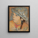 La tête d'une fille avec un chapeau bleu - Tadeusz Makowski — quadro incorniciato alla parete