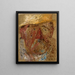 Testa di uomo con cappello di paglia - Tadeusz Makowski — quadro incorniciato alla parete